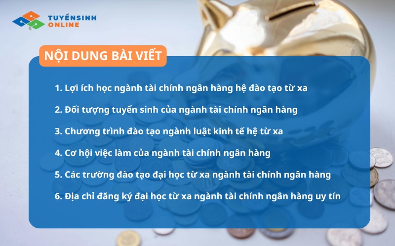 Tuyển sinh đại học từ xa ngành tài chính ngân hàng 2026