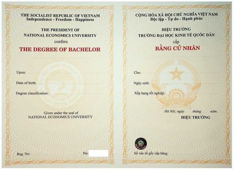 Bằng cấp Đại Học Từ Xa Đại Học Kinh Tế Quốc Dân