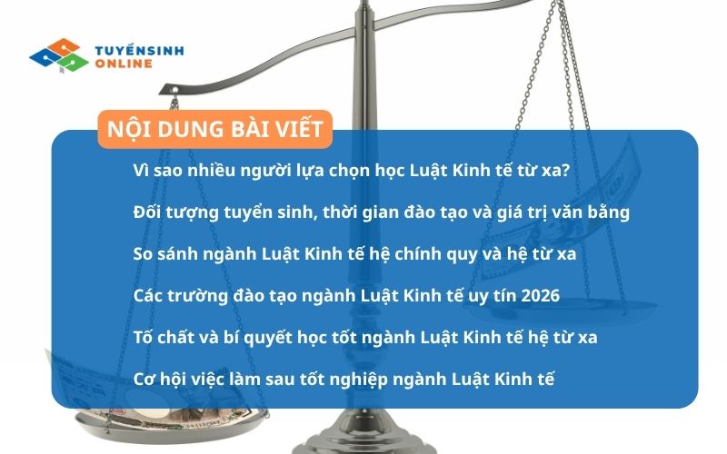 Đào Tạo từ xa ngành luật kinh tế - Học lấy bằng cử nhân