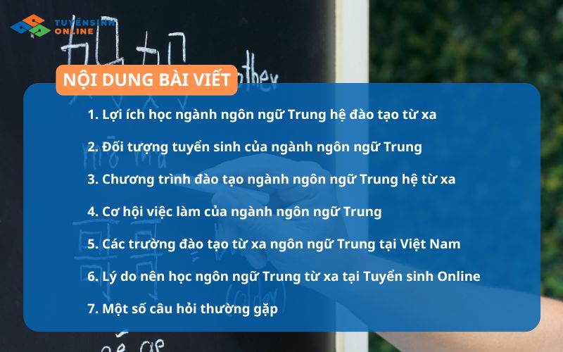 Lợi ích thiết thực khi học đại học từ xa ngôn ngữ Trung