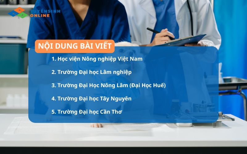 Ngành thú y học trường nào? Danh sách trường trên toàn quốc
