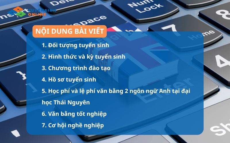 Tuyển sinh văn bằng 2 ngôn ngữ Anh Đại học Thái Nguyên 2026
