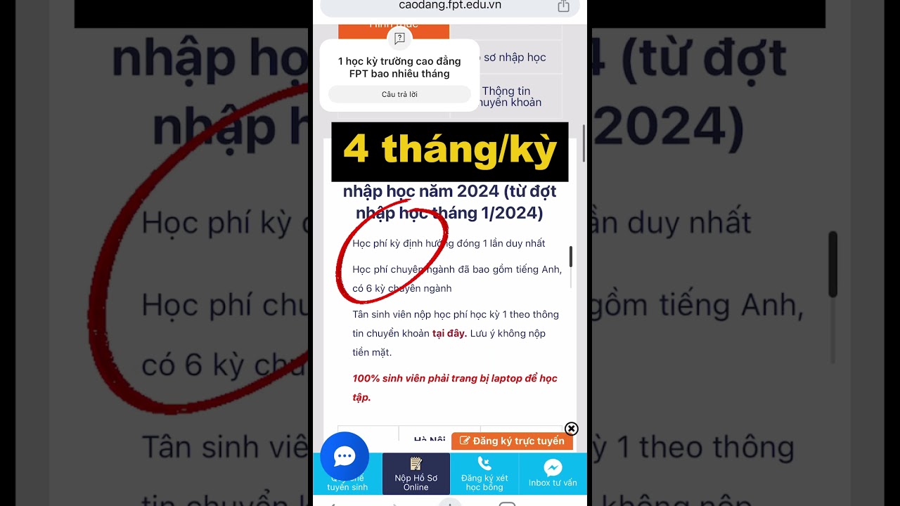 1 học kỳ cao đẳng FPT bao nhiêu tháng? 4 tháng đúng không?