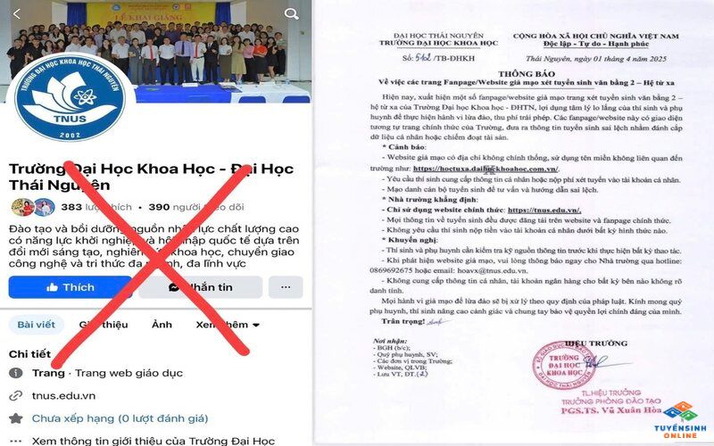 Có bằng chứng chính thức cho thông tin Đại học Thái Nguyên lừa đảo không?