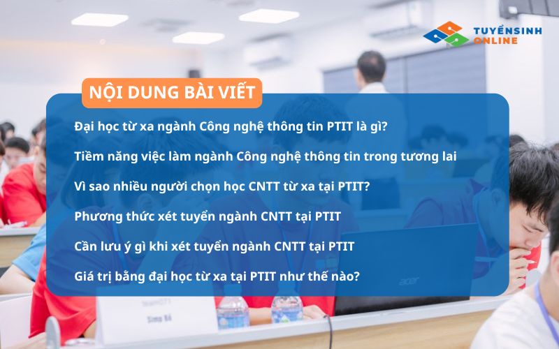 Đại học từ xa ngành Công nghệ thông tin PTIT 2026