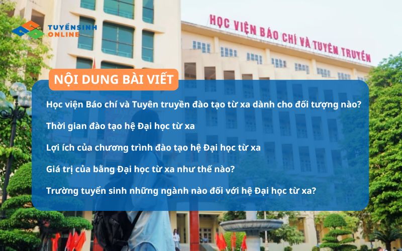 Học viện Báo chí và Tuyên truyền đào tạo từ xa 