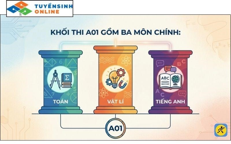Tổ hợp khối A01 bao gồm những môn gì?