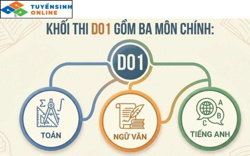 Tổ hợp khối D01 bao gồm những môn gì?