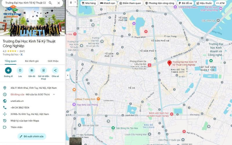 2.7 Trường Đại học Kinh tế Kỹ thuật Công nghiệp