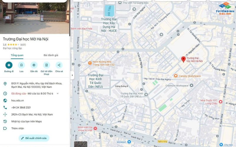2.2 Trường Đại học Mở Hà Nội