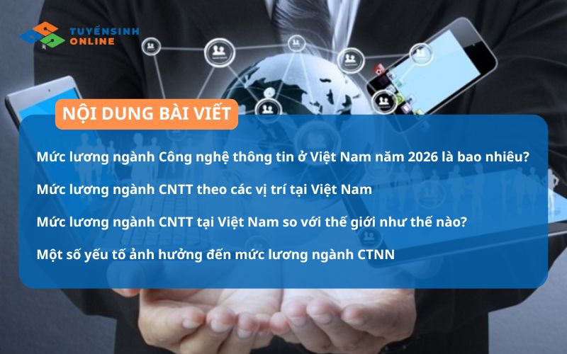 Mức lương ngành công nghệ thông tin ở Việt Nam hiện nay