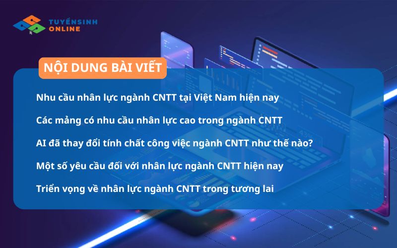 Nhu cầu nhân lực ngành công nghệ thông tin hiện nay 2026