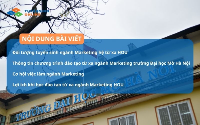 Đào tạo từ xa ngành Marketing trường Đại học mở Hà Nội