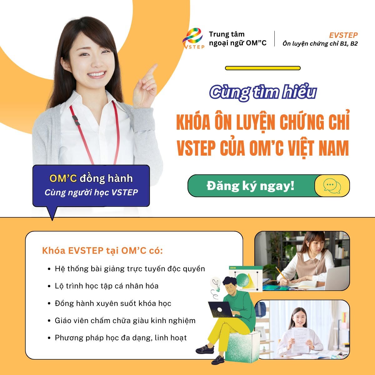 Trung tâm Ngoại ngữ OM'C – Đơn vị đào tạo và ôn thi VSTEP