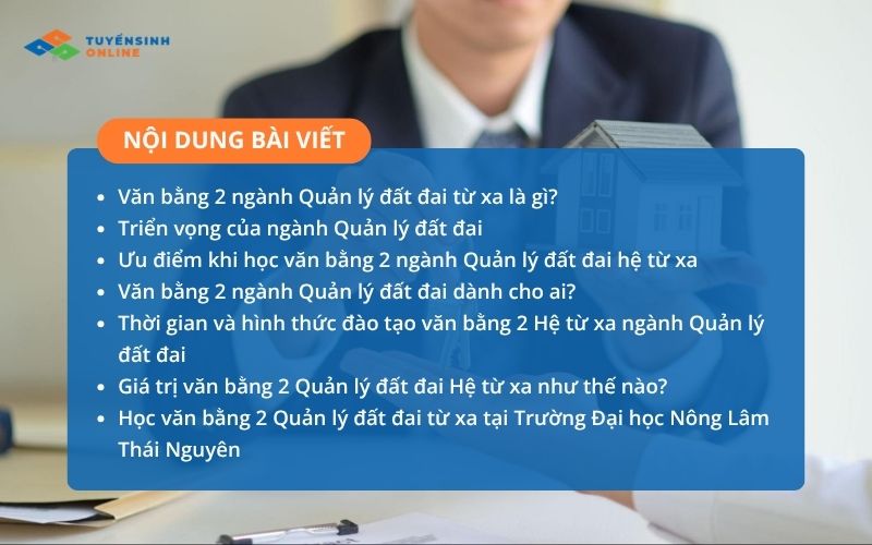 Văn bằng 2 ngành quản lý đất đai từ xa phù hợp với những ai?